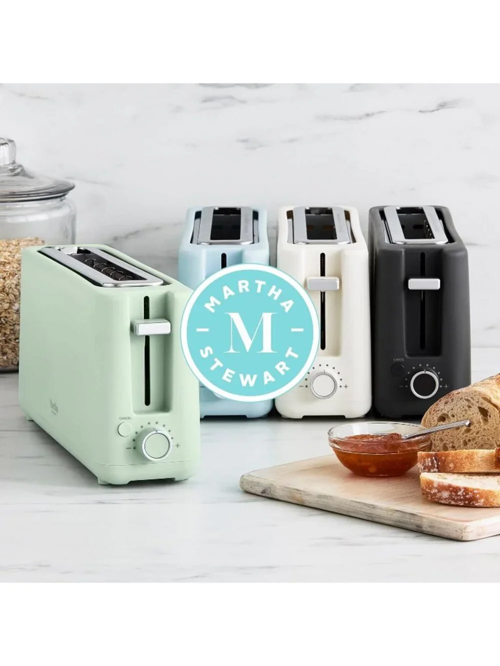 2 Slice Green Extra Wide Removable Crumb Tray Slot Stainless Steel Toaster